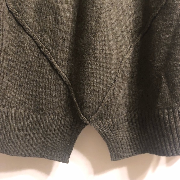 Forest Green Turtleneck Sweater Tiny Black Dots Sm - Picture 6 of 9